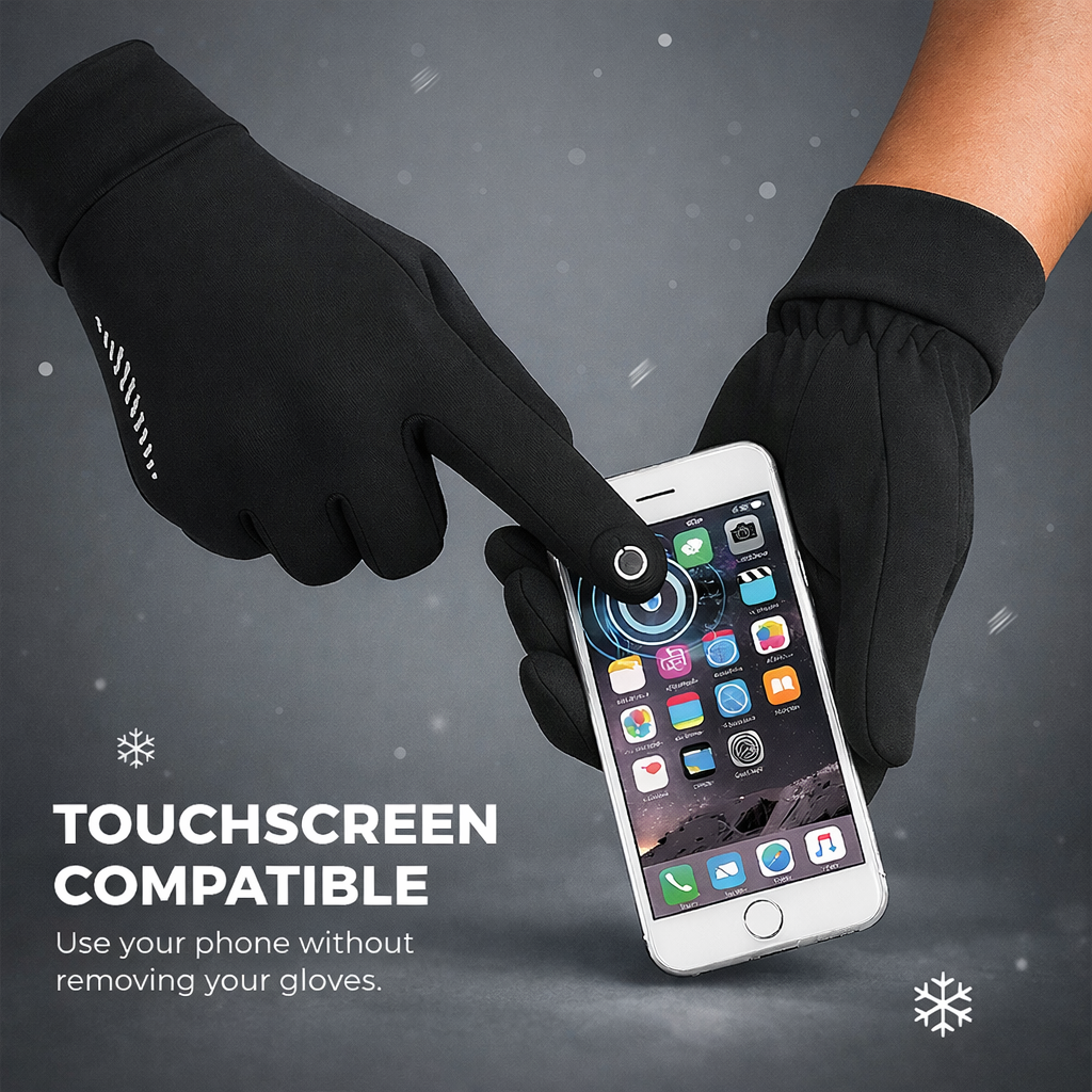 Winter Waterproof Touchscreen Thermal Gloves – Anti-Slip, Warm, Windproof